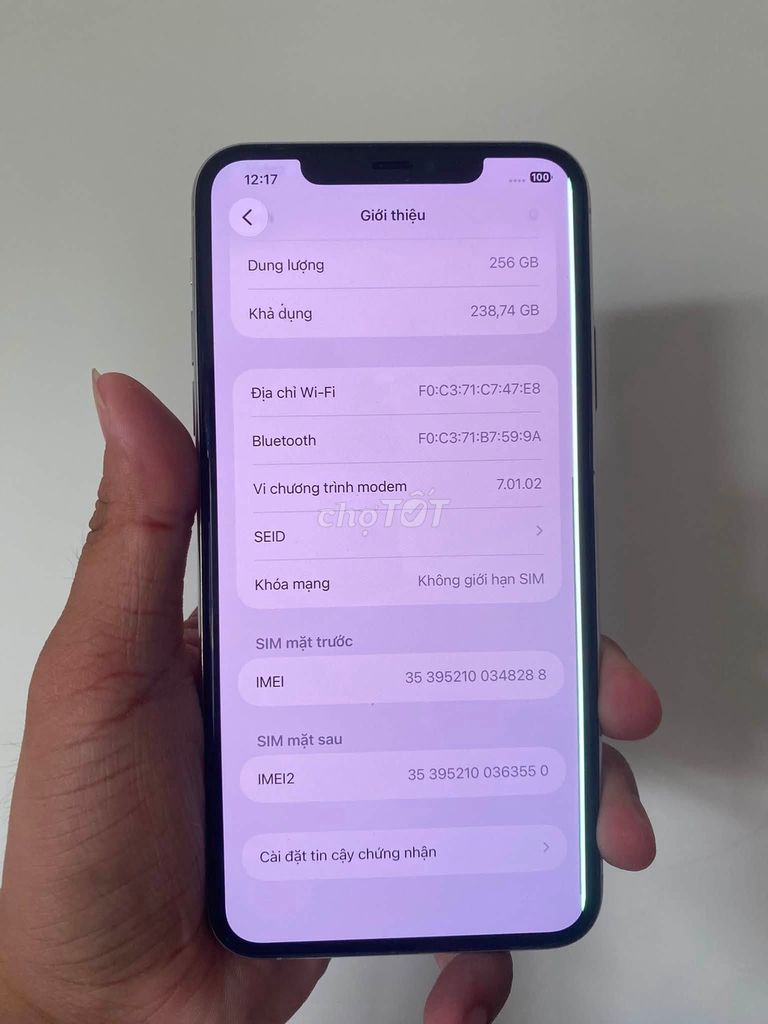 Apple iPhone 11 Pro Max 256GB Trắng 2 Sim Nguyên zin. Mua bán Điện thoại tại Quận Gò Vấp Tp Hồ Chí Minh được đăng bởi Hội Đồ Điện Tử hình 1