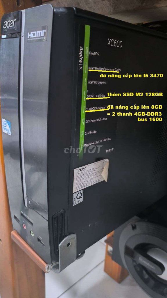 Acer XC600 i5-3470 + màn 19 inch. Mua bán Máy tính để bàn tại Huyện Bình Chánh Tp Hồ Chí Minh được đăng bởi MINH THO hình 1