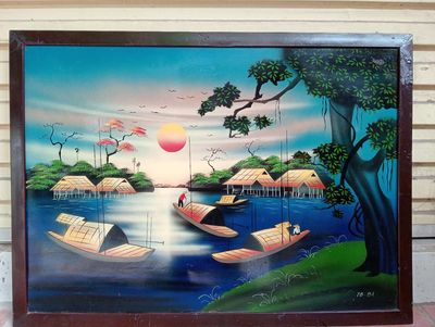Tranh Sông Quê. Mua bán Đồ sưu tầm, đồ cổ tại Quận Hà Đông Hà Nội được đăng bởi Nguyễn Hoàng Trung 