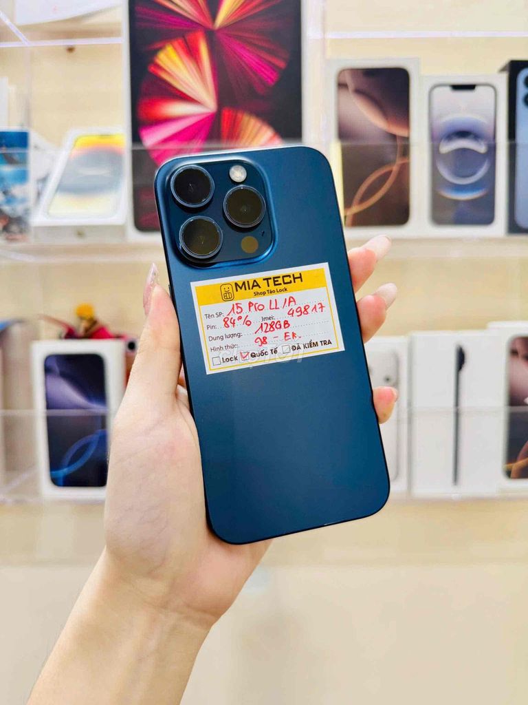 iPhone 15 Pro 128GB Xanh 98%. Mua bán Điện thoại tại Quận Ba Đình Hà Nội được đăng bởi Huy Trần hình 1