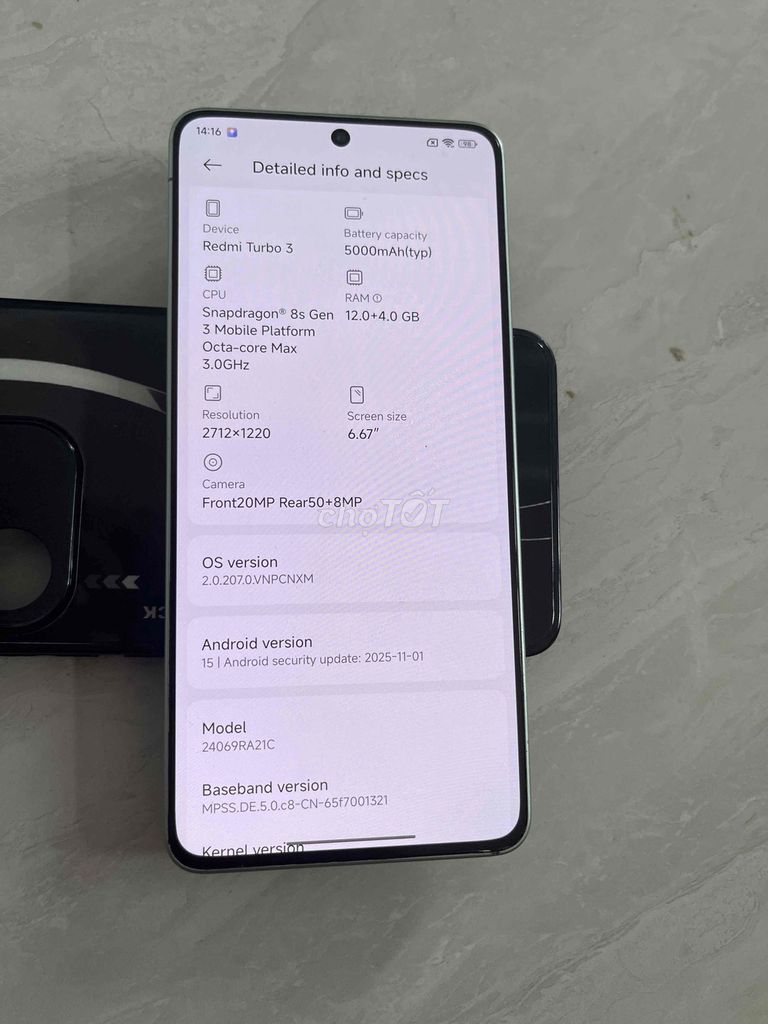 Xiaomi Turbo 3 5G (Snapdragon 8s Gen 3) 12/256gb. Mua bán Điện thoại tại Quận 8 Tp Hồ Chí Minh được đăng bởi Thanh Tâm Mobile hình 1