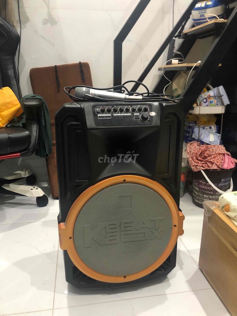 Loa kẹo kéo Acnos KB39U Đen kèm micro dây. Mua bán Tivi, Âm thanh tại Quận Thanh Khê Đà Nẵng được đăng bởi Huyền Anh  hình 1