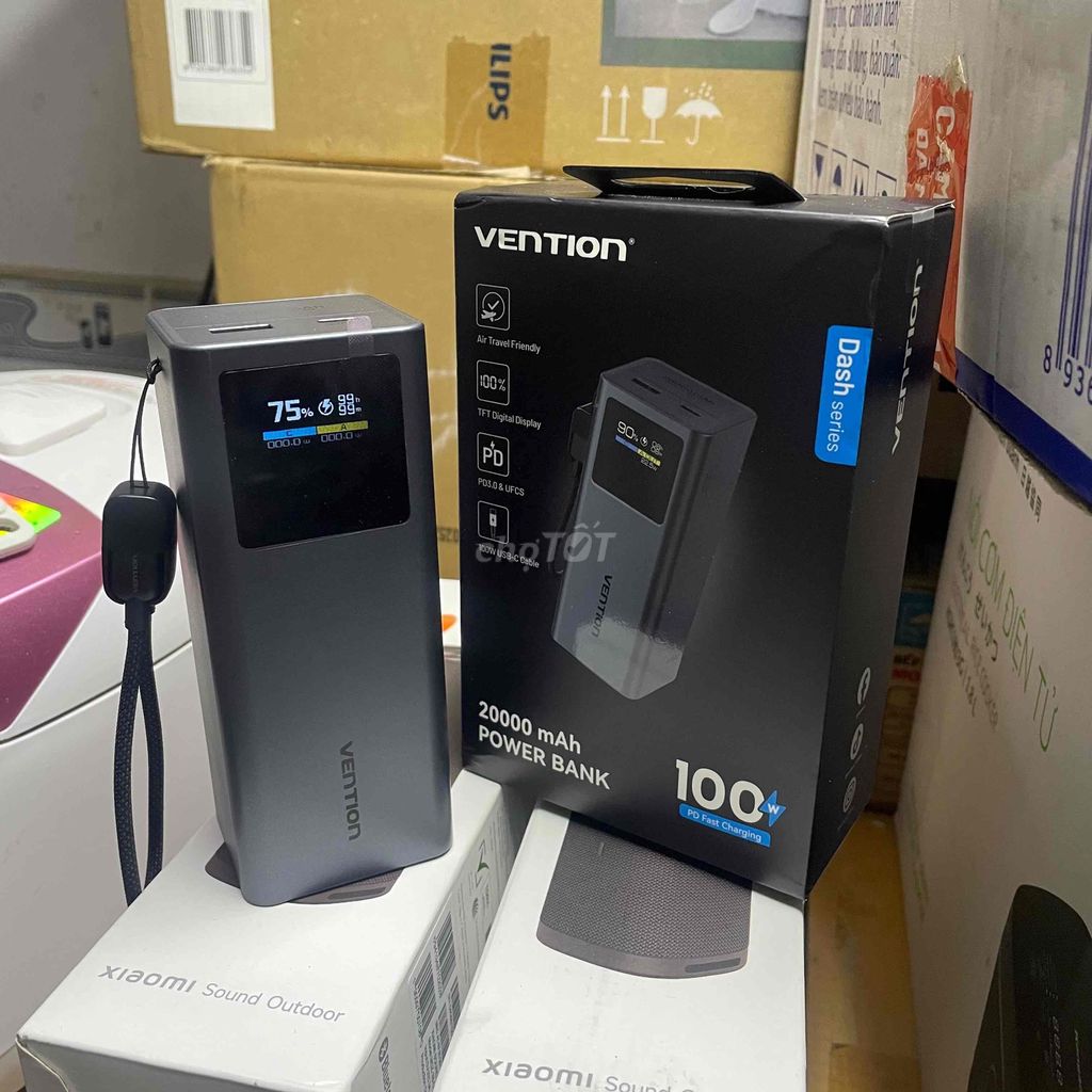 Pin sạc dự phòng Vention 20000mAh 100W Nam339. Mua bán Phụ kiện (Màn hình, Chuột...) tại Thành phố Thủ Dầu Một Bình Dương được đăng bởi Nam339BinhDuong hình 1