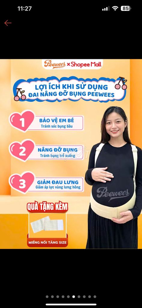 Đai hỗ trợ bầu Peewees vải size L. Mua bán Mẹ và bé tại Quận Hải Châu Đà Nẵng được đăng bởi Châu hình 1