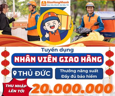 (THỦ ĐỨC) - TUYỂN DỤNG NHÂN VIÊN GIAO HÀNG XE MÁY