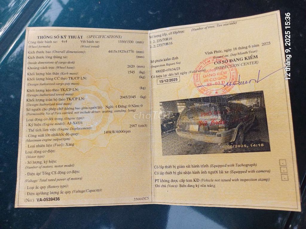 Bán Escpae 2002 V6 3.0. Mua bán Ô tô tại Huyện Mê Linh Hà Nội được đăng bởi Vương Văn Nghĩa hình 11