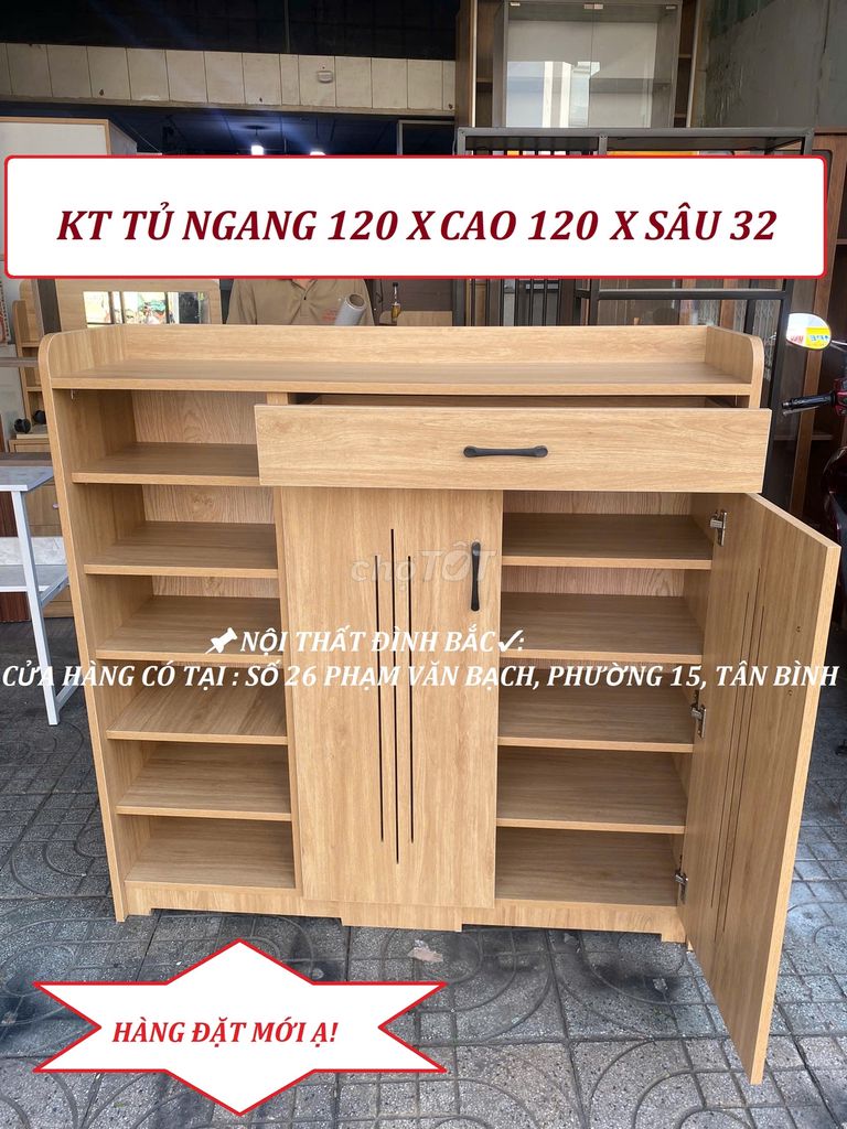 TỦ KỆ GIÀY VÁN MDF & TỦ KỆ 120X120