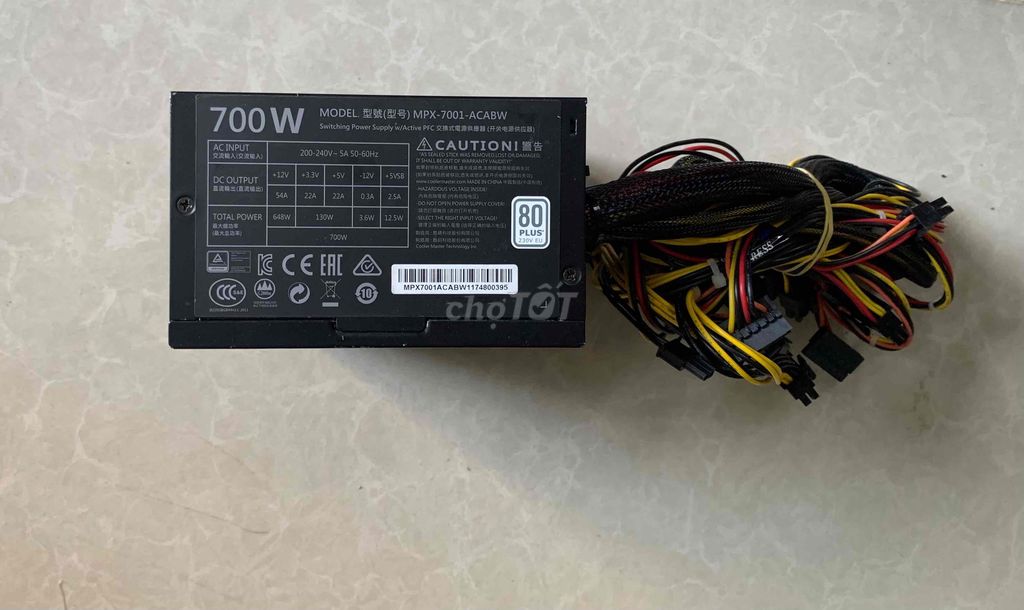 nguồn coolermaster 700w 80plus white ZIN