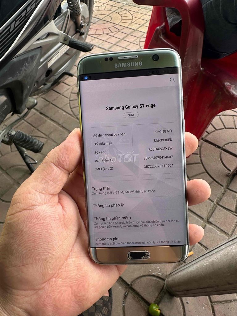 Samsung Galaxy S7 Edge Bạc. Mua bán Điện thoại tại Thành phố Vị Thanh Hậu Giang được đăng bởi Hau mobile hình 1