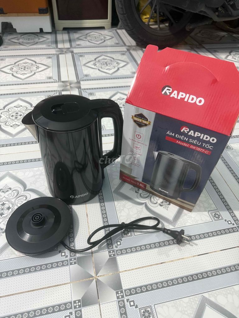 Ấm điện siêu tốc Rapido RK1817-G Inox 304 1.8L mới. Mua bán Bếp, lò, đồ điện nhà bếp tại Thành phố Thủ Đức Tp Hồ Chí Minh được đăng bởi Nguyễn Minh Đạt hình 1