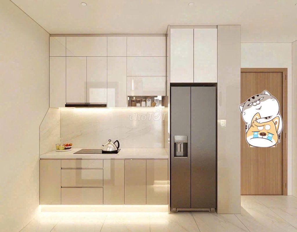 Tủ bếp Gỗ công nghiệp Trắng kem Hiện đại. Mua bán Tủ, kệ gia đình tại Quận Gò Vấp Tp Hồ Chí Minh được đăng bởi Thanh lý Phú Cường hình 1