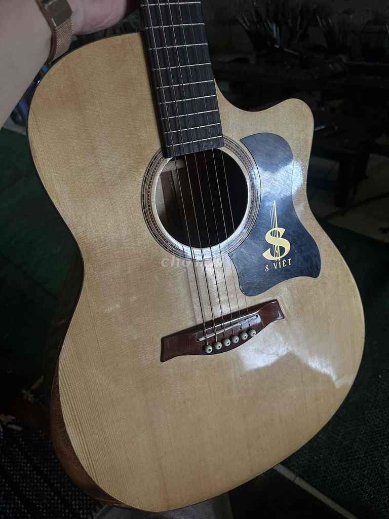 Đàn guitar acoustic S-Viet Gỗ Nâu gỗ Còn mới. Mua bán Nhạc cụ tại Thành phố Ngã Bảy Hậu Giang được đăng bởi K H hình 1