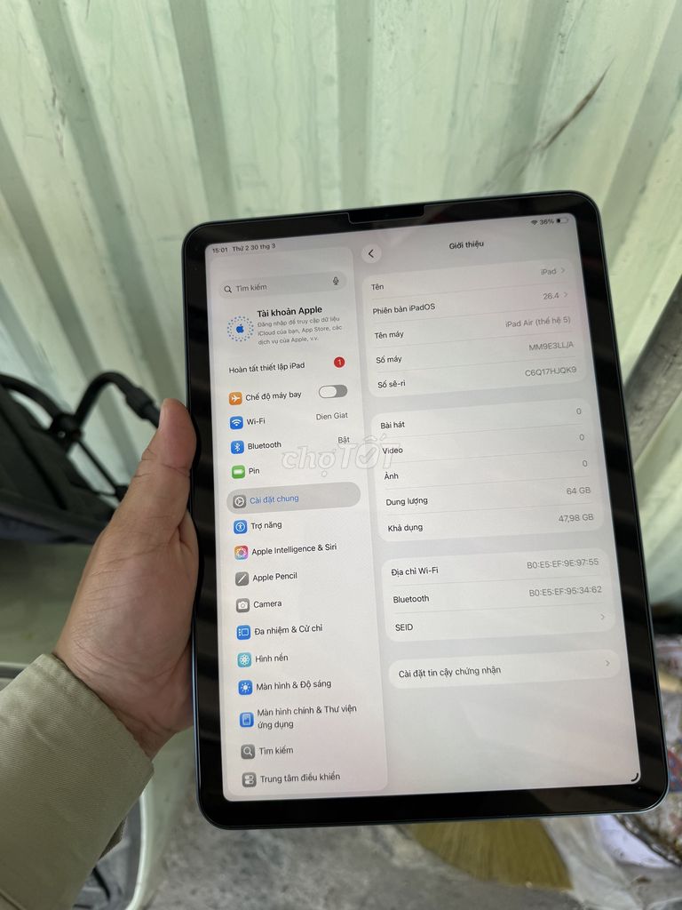 Apple iPad Air 5 64GB Xanh. Mua bán Máy tính bảng tại Quận 12 Tp Hồ Chí Minh được đăng bởi Thanh Trung hình 1
