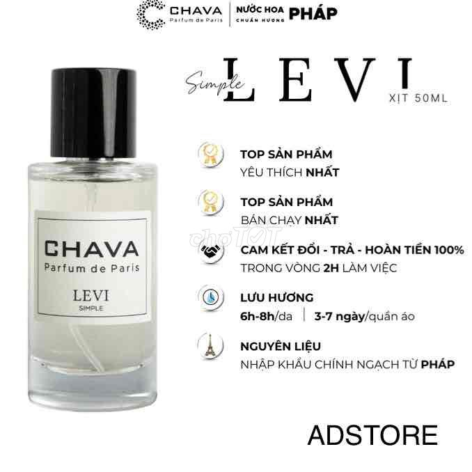 NƯỚC HOA NAM SIMPLE LEVI 50ML CHAVA