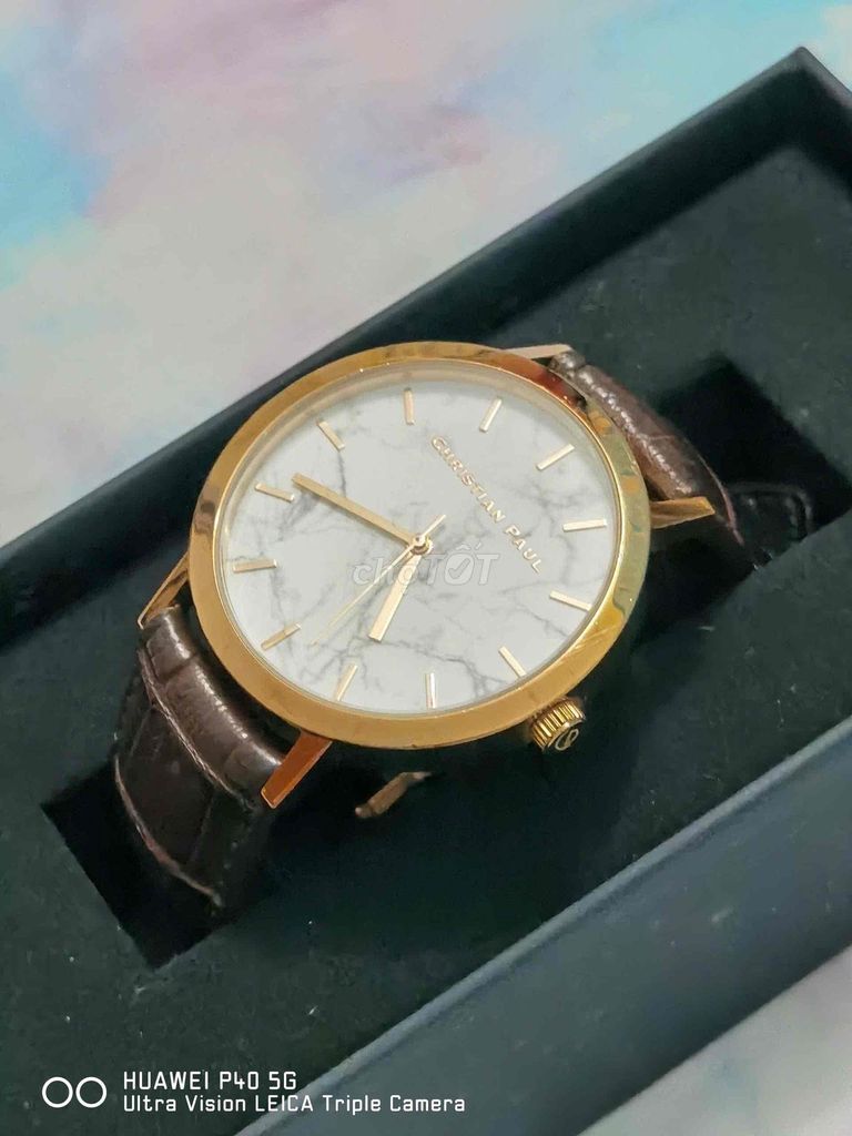 Đồng hồ Christian Paul Nam Dây da Nâu. Mua bán Đồng hồ tại Thành phố Sóc Trăng Sóc Trăng được đăng bởi Đồng Hồ Chính Hãng Nhật  hình 1