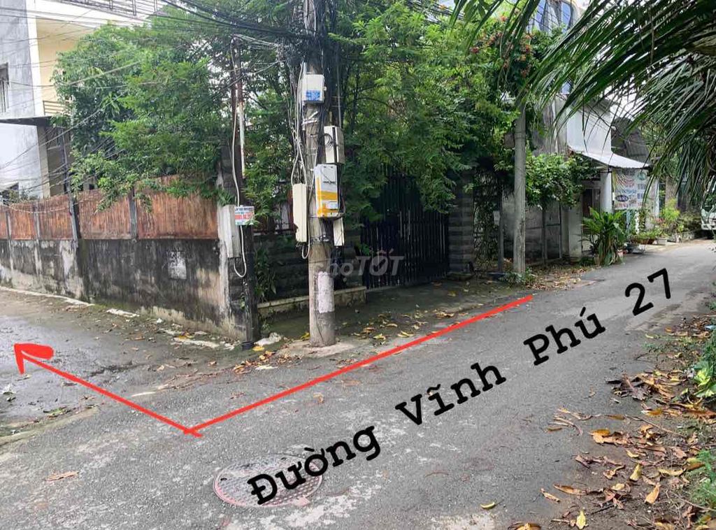 Đất hẻm đường Vp27 dt 100m2, Bình Dương