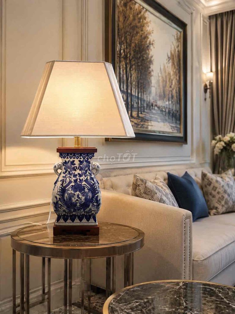 Đèn bàn gốm sứ 70cm. Mua bán Đèn tại Quận Tây Hồ Hà Nội được đăng bởi Ngát Nguyễn hình 1
