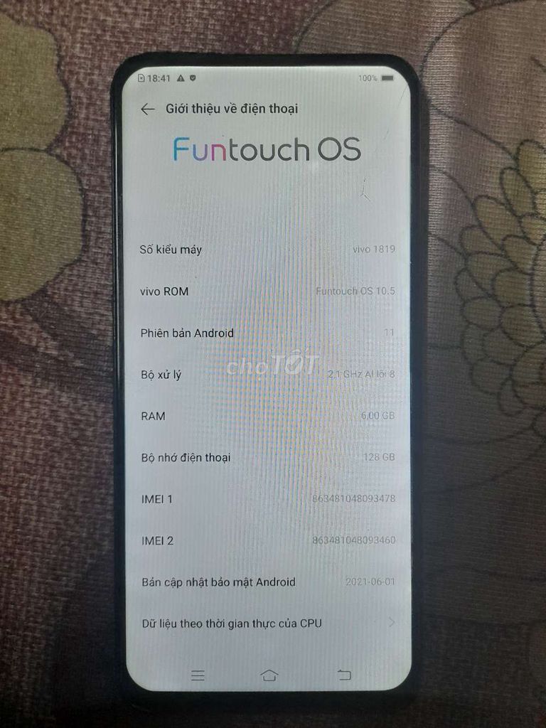 Vivo V15 6GB 128GB Đỏ. Mua bán Điện thoại tại Thành phố Biên Hòa Đồng Nai được đăng bởi Trung Hoang hình 1