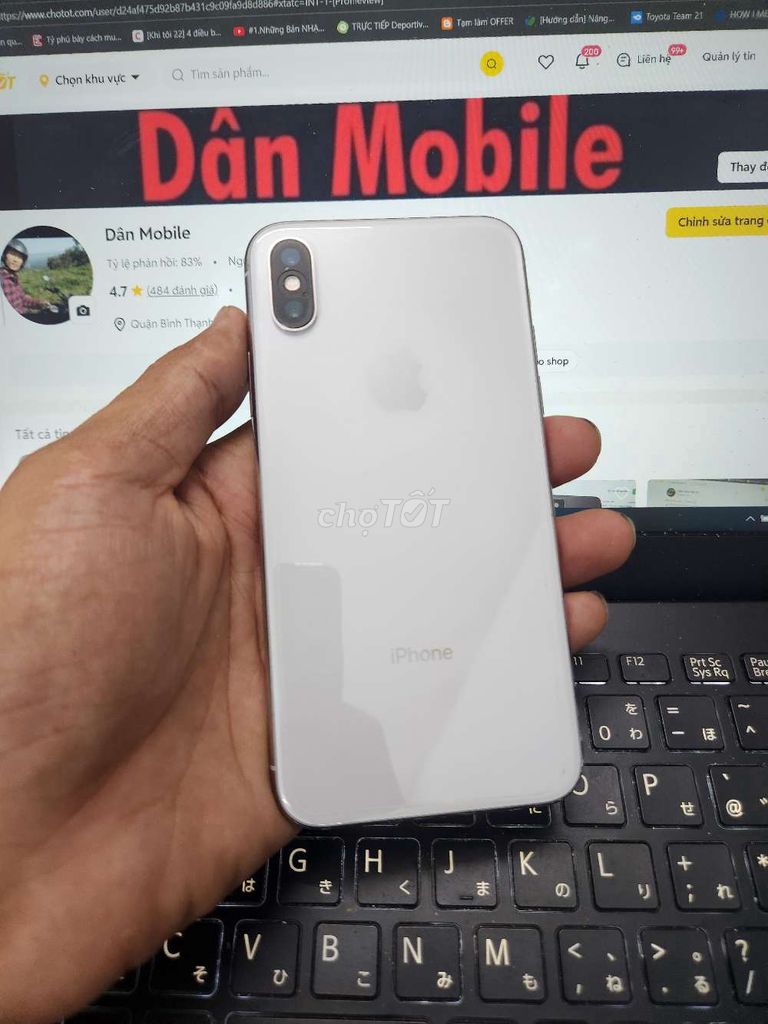 IPHONE X 256GB KO FACE ICLOUD SẠCH PIN 100. Mua bán Điện thoại tại Quận Bình Thạnh Tp Hồ Chí Minh được đăng bởi Dân Mobile hình 1