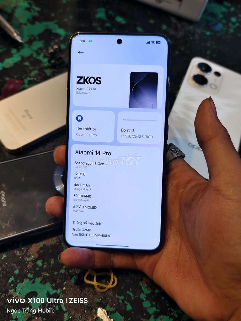 Xiaomi 14 Pro 12GB/256GB Đen Like New. Mua bán Điện thoại tại Quận 10 Tp Hồ Chí Minh được đăng bởi Trắng hình 1