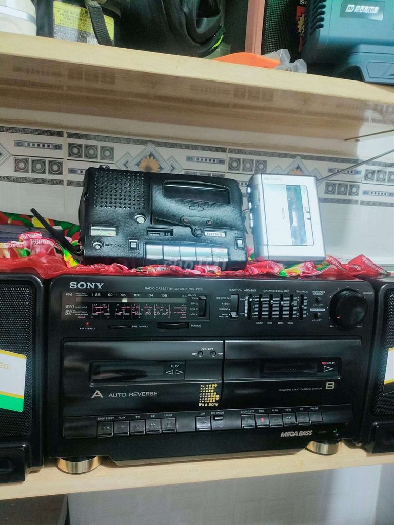 Đài cassette Sony CFS-710S Đen. Mua bán Tivi, Âm thanh tại Huyện Củ Chi Tp Hồ Chí Minh được đăng bởi LÊ CƯỜNG hình 1