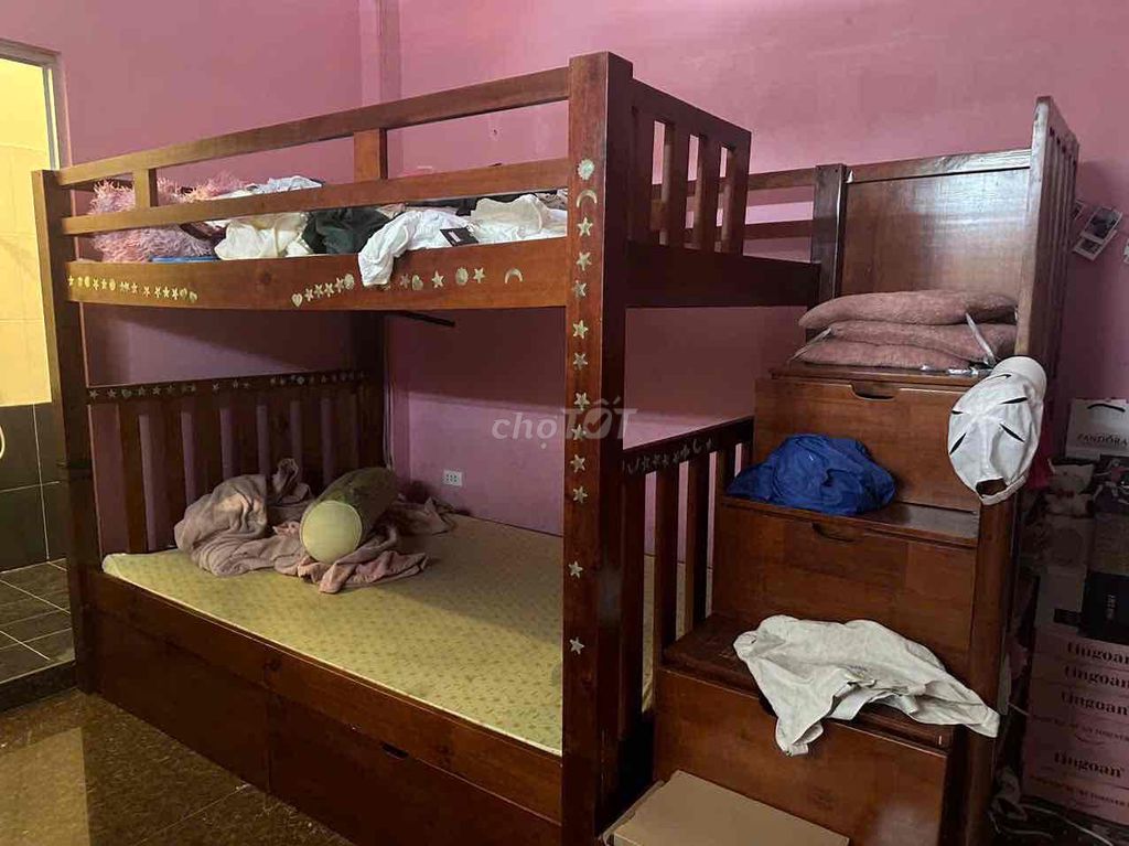 Giường tầng Gỗ Xoan Đào Nâu. Mua bán Giường, chăn ga gối nệm tại Thành phố Thủ Đức Tp Hồ Chí Minh được đăng bởi Châu Mai hình 1