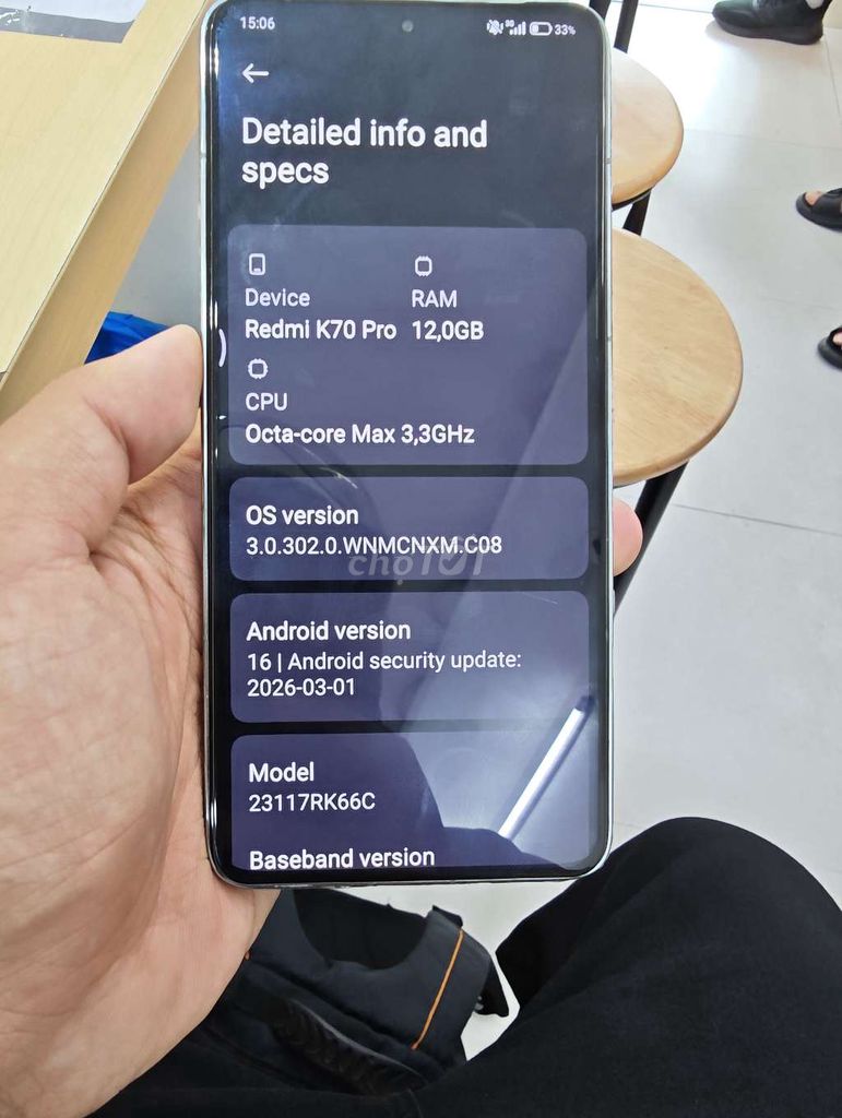 Xiaomi Redmi K70 Pro 256GB Xanh. Mua bán Điện thoại tại Thành phố Thủ Đức Tp Hồ Chí Minh được đăng bởi đỗ đăng long hình 1
