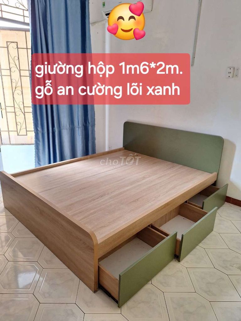 Giường.giường hộp. Giường ngủ có 3 ngăn kéo