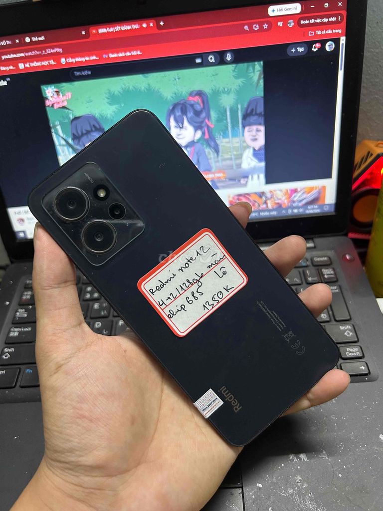 Xiaomi Redmi Note 12 128GB Đen màn lô. Mua bán Điện thoại tại Quận Hoàng Mai Hà Nội được đăng bởi Trường An mobile 87 Tam Trinh Hn ZL09847mot6845 hình 1