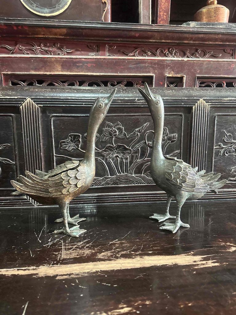 Tượng Vịt Trời Đồng Nâu. Mua bán Đồ sưu tầm, đồ cổ tại Quận Đống Đa Hà Nội được đăng bởi ba duy hình 1