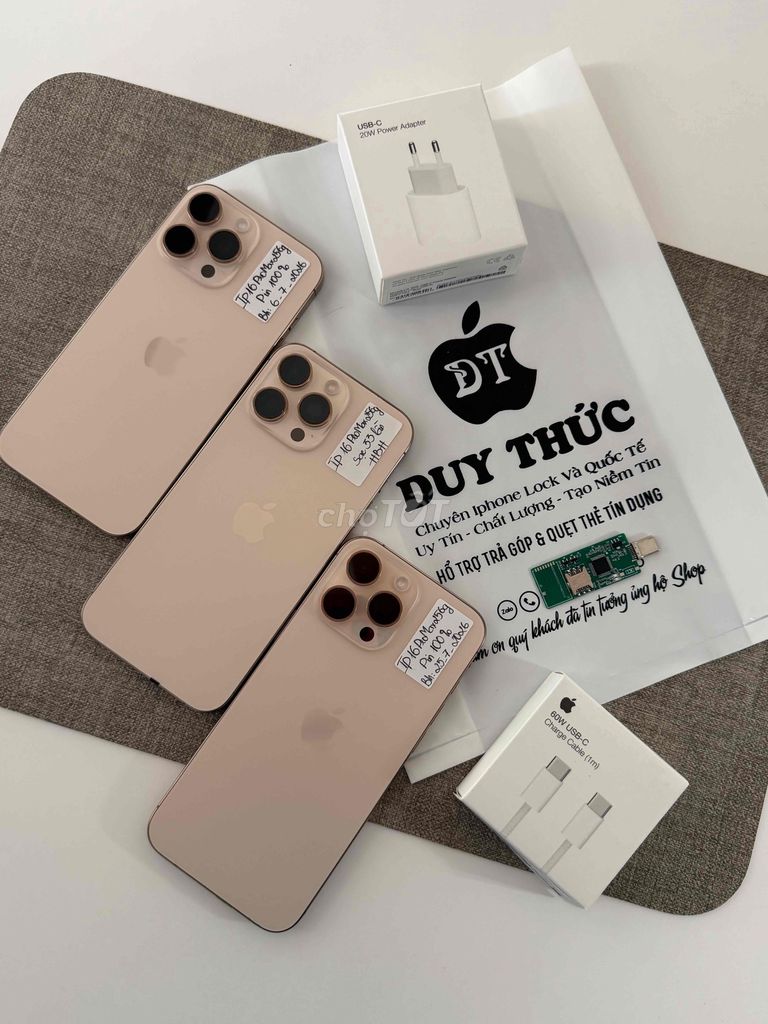 Apple iPhone 16 Pro Max 256GB titan Sa Mạc LikeNew. Mua bán Điện thoại tại Quận Ninh Kiều Cần Thơ được đăng bởi Duy Thức chuyên iphone Lock Cần Thơ hình 1