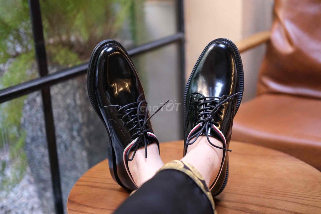 Giày Loafer GC Đen Cột Dây