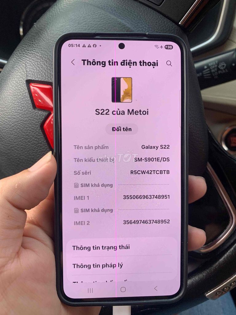 Samsung Galaxy S22 128GB Đen Mỹ. Mua bán Điện thoại tại Quận Thanh Khê Đà Nẵng được đăng bởi Vinh hình 1