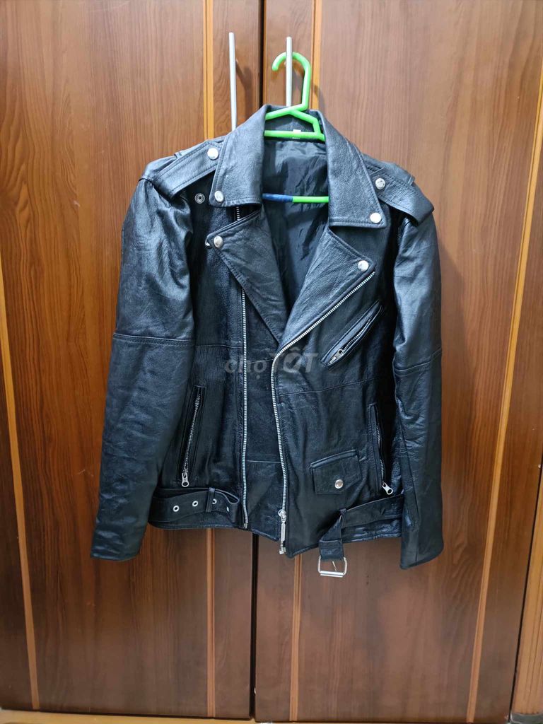 Áo da thật Harley Davidson biker size 38 mới 99%