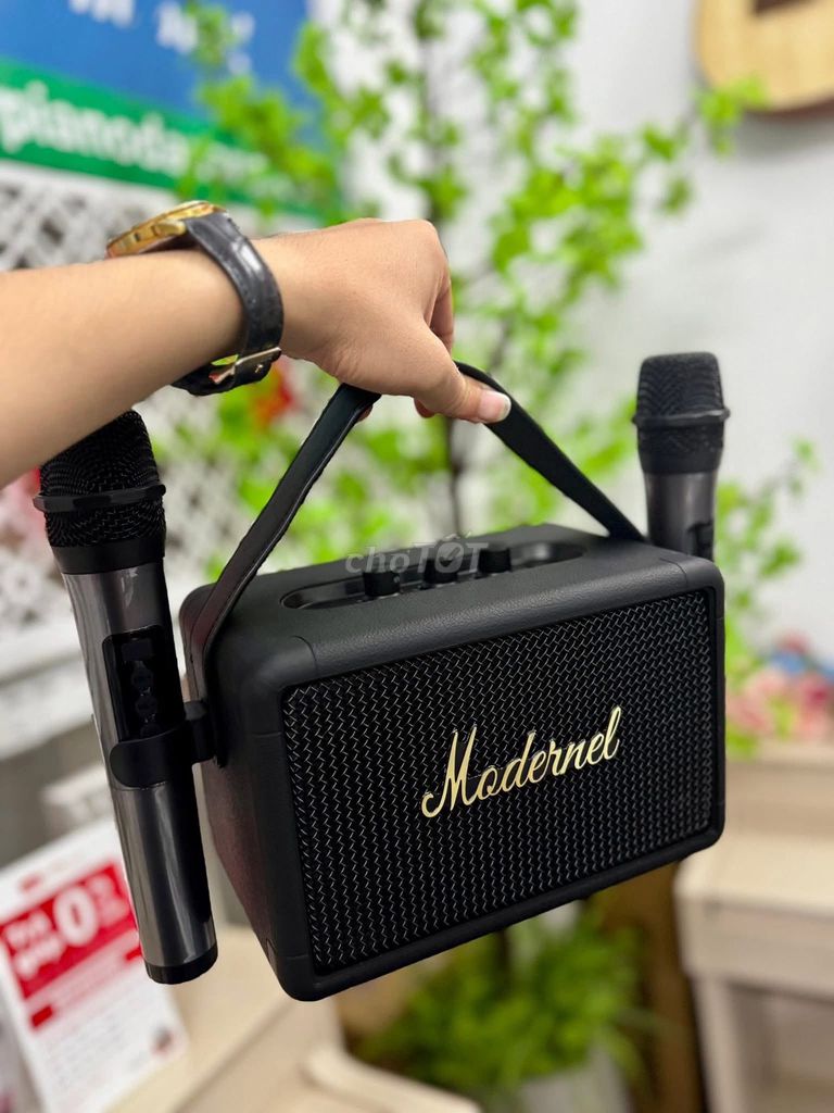 Loa Karaoke Modernel M4 Pro Đen 2 mic không dây. Mua bán Tivi, Âm thanh tại Quận Thanh Khê Đà Nẵng được đăng bởi FM STUDIO hình 1