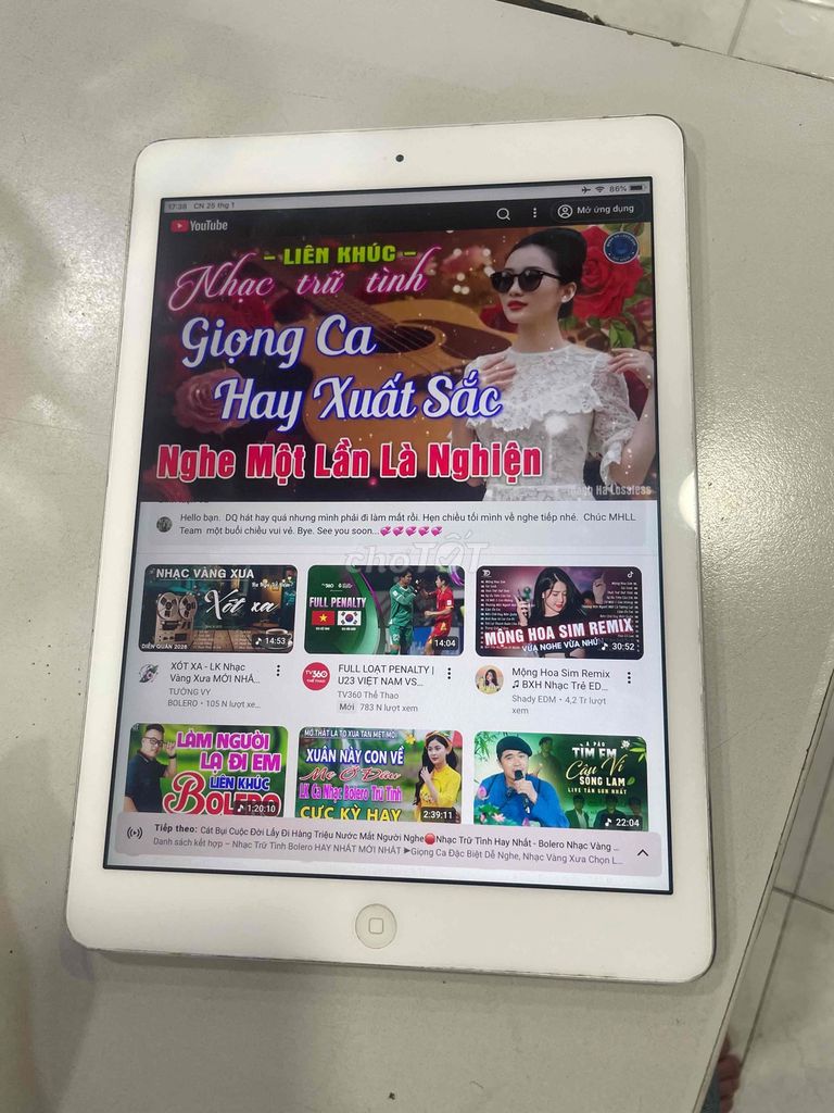 Apple iPad Air 16GB Trắng. Mua bán Máy tính bảng tại Thành phố Biên Hòa Đồng Nai được đăng bởi Đinh van Tú hình 1