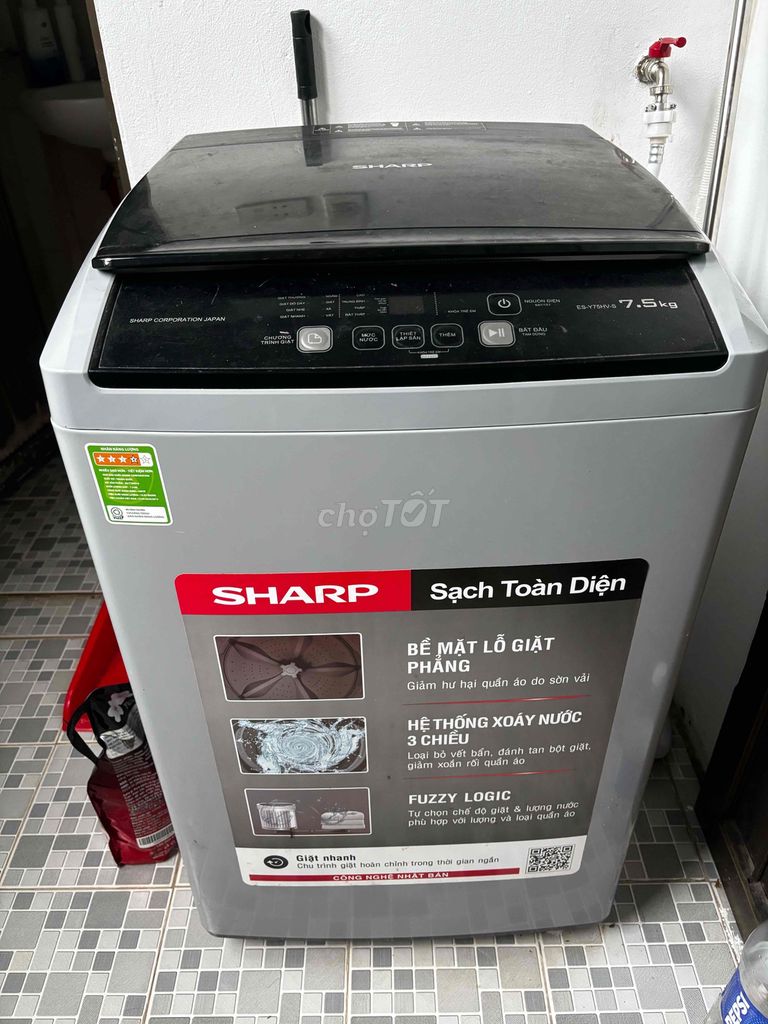 Máy giặt Sharp ES-Y75HV-S 7.5kg cửa trên xám. Mua bán Máy giặt tại Quận Bắc Từ Liêm Hà Nội được đăng bởi Thành Phan Xuân hình 1