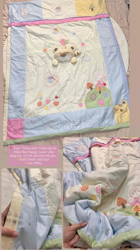 Chăn Happy Land Nỉ nhung 1m2*1m5. Mua bán Giường, chăn ga gối nệm tại Quận Gò Vấp Tp Hồ Chí Minh được đăng bởi Mua Hàng vui vẻ hình 1
