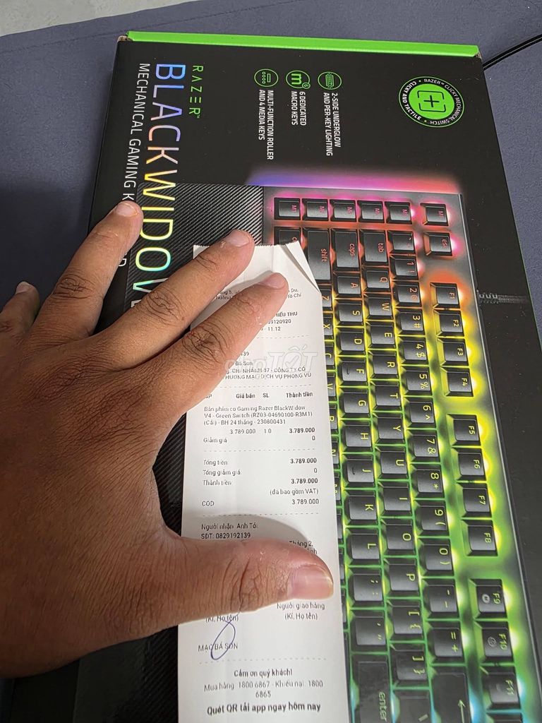 Bàn phím cơ Razer BlackWidow V4 Đen. Mua bán Phụ kiện (Màn hình, Chuột...) tại Quận Ninh Kiều Cần Thơ được đăng bởi phạm tới hình 1