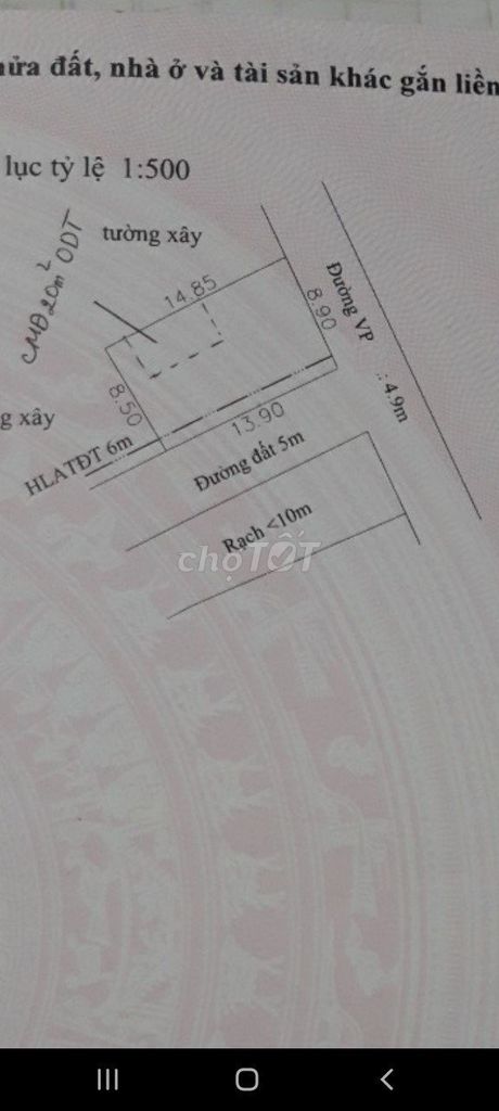 Lô đất biệt thự 2 mặt tiền tại Vĩnh Phú,Thuận An,đường nhựa