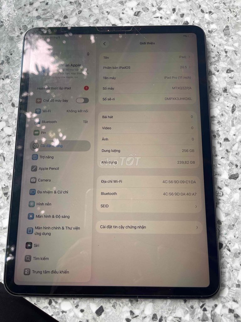 Apple iPad Pro 11 (2018) 256GB Đen. Mua bán Máy tính bảng tại Quận Bình Tân Tp Hồ Chí Minh được đăng bởi thanh phuong hình 1