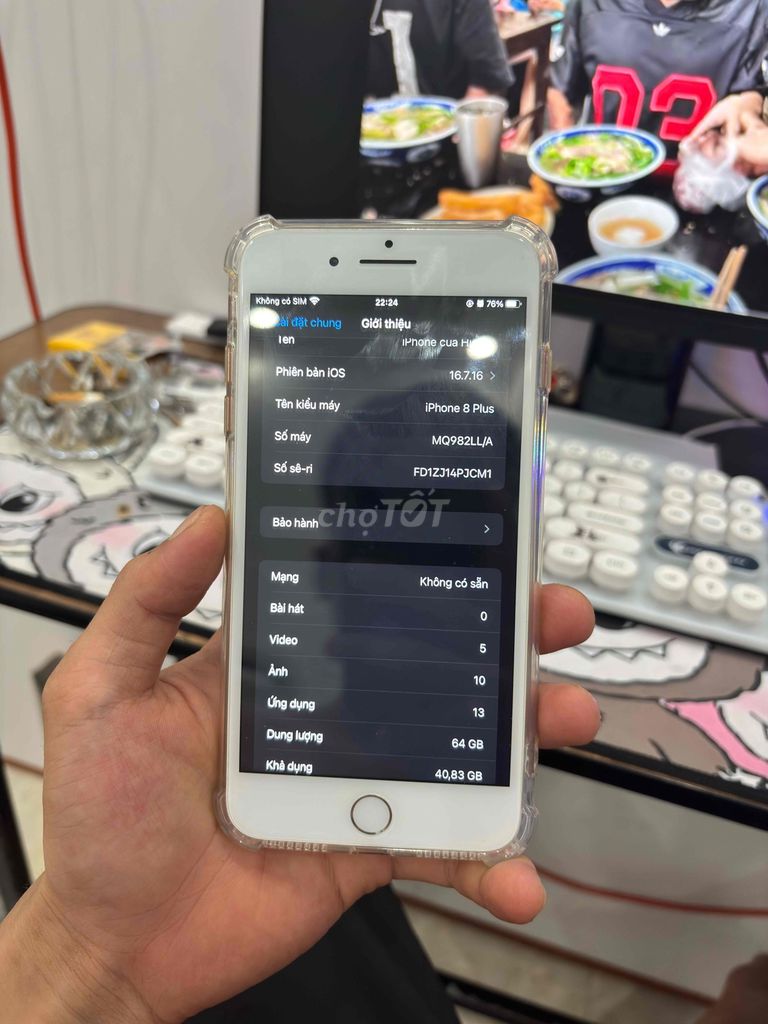 Apple iPhone 8 Plus 64GB Vàng hồng. Mua bán Điện thoại tại Huyện Vụ Bản Nam Định được đăng bởi Lê Văn Hiệp hình 1