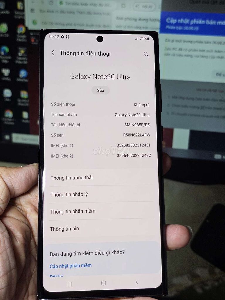 Galaxy Note20 Ultra 256GB 98% VN giá rẻ . Mua bán Điện thoại tại Quận 8 Tp Hồ Chí Minh được đăng bởi Thiên Hòa mobile  hình 1