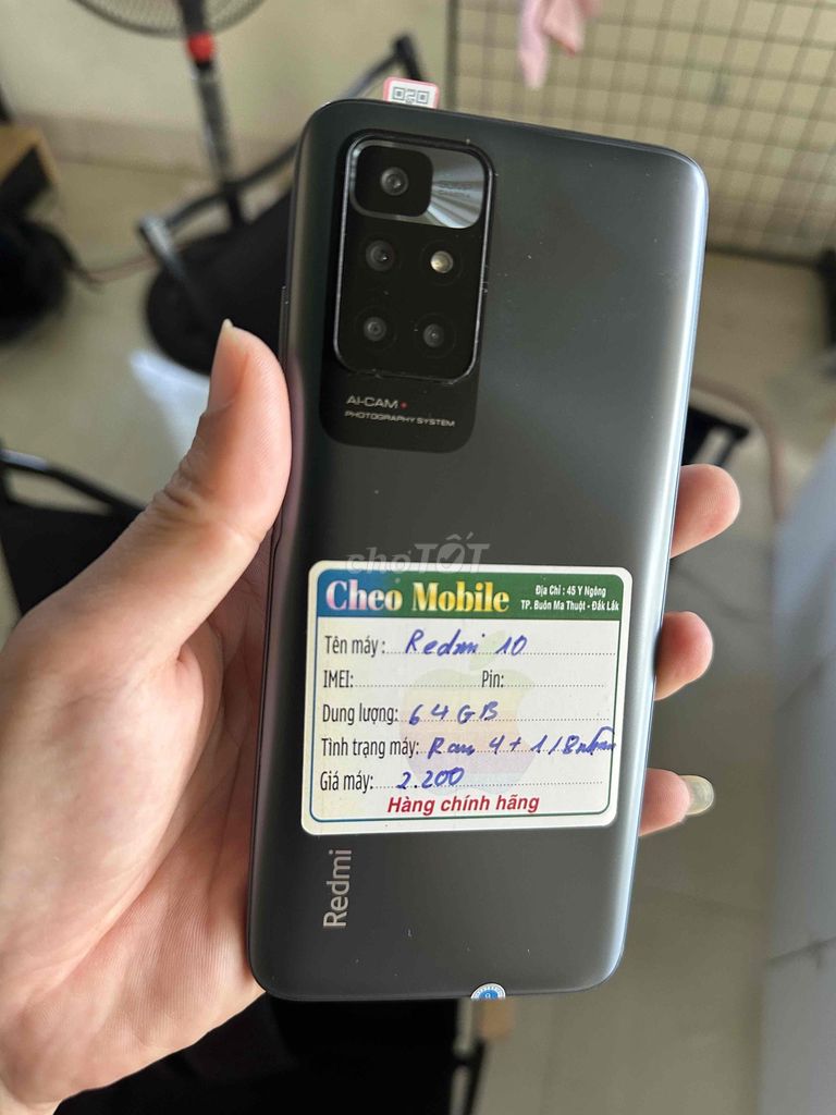 Xiaomi Redmi 10 64GB Xám 4GB. Mua bán Điện thoại tại Thành phố Buôn Ma Thuột Đắk Lắk được đăng bởi Giang apple hình 1