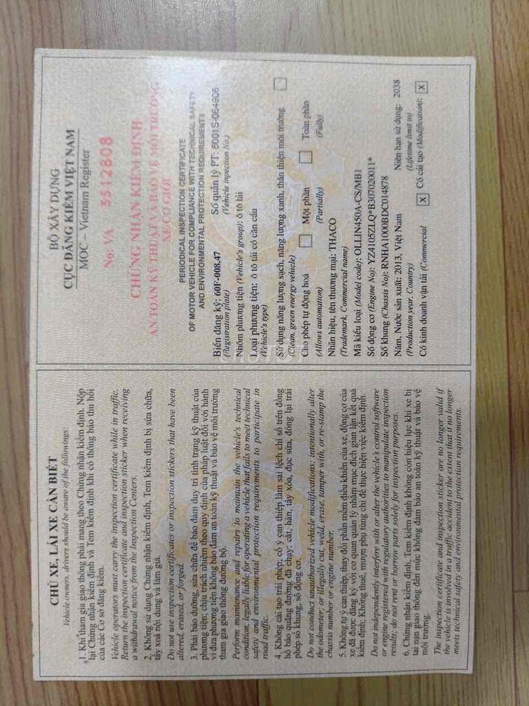 Thaco Ollin 450A 2013. Mua bán Xe tải, xe ben tại Huyện Bình Chánh Tp Hồ Chí Minh được đăng bởi Dương Ôtô  hình 5