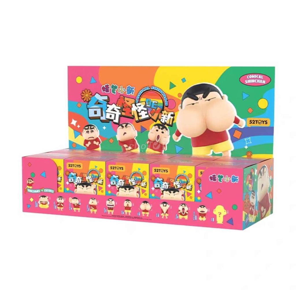 Set mô hình Shinchan Shin 10 con chuẩn 52TOYS