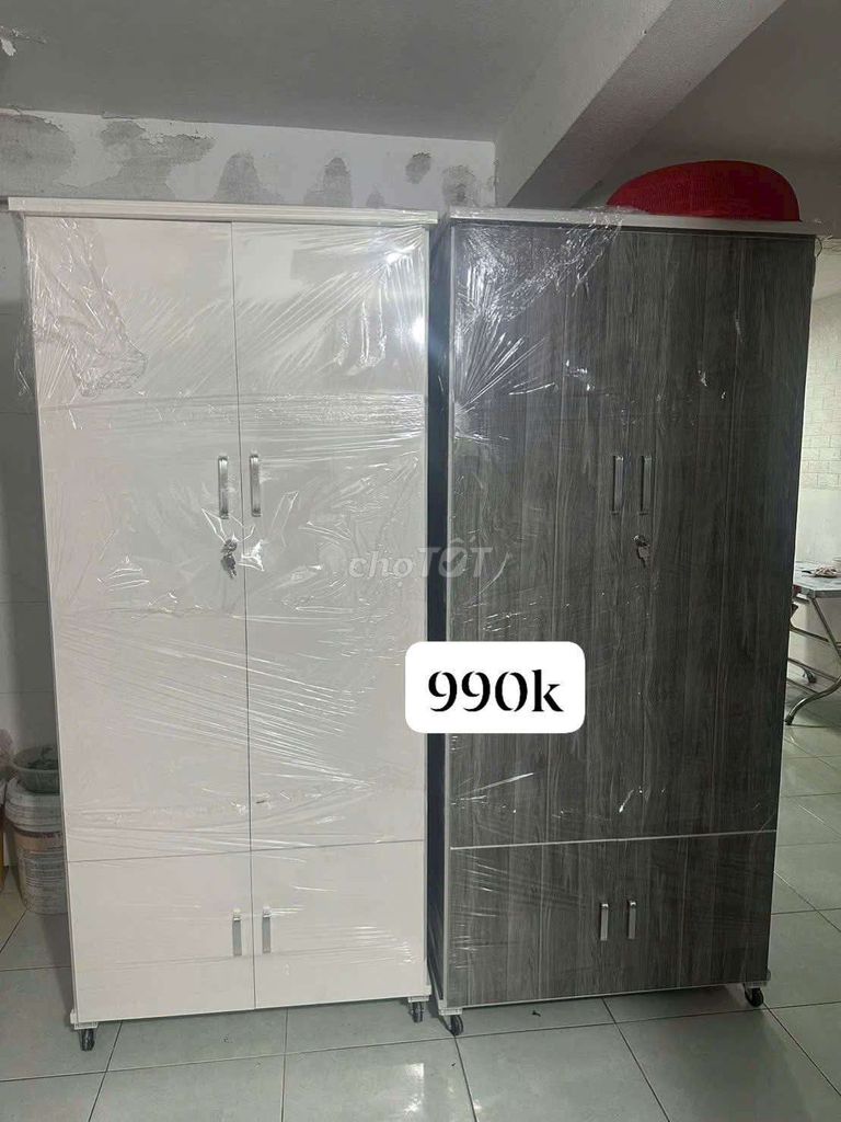 Tủ quần áo Nhựa 2 cánh Trắng, Xám mới. Mua bán Tủ, kệ gia đình tại Quận Hải Châu Đà Nẵng được đăng bởi Thảo Linh hình 1