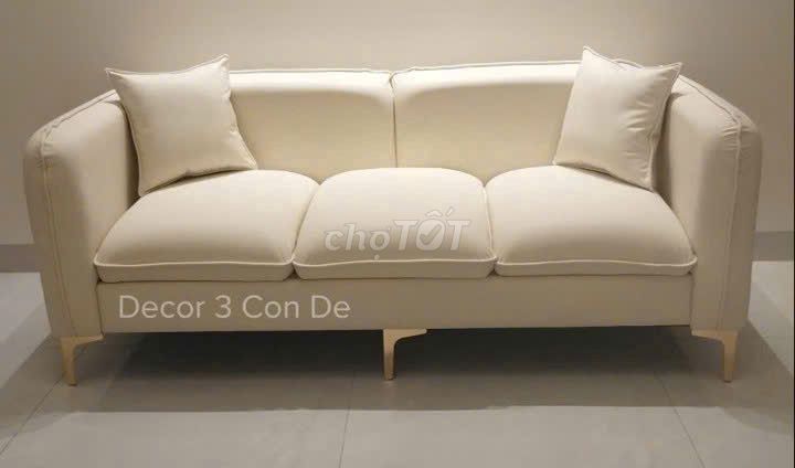 GHẾ SOFA BĂNG CAO CẤP - SIÊU ÊM CHÂN INOX MẠ VÀNG