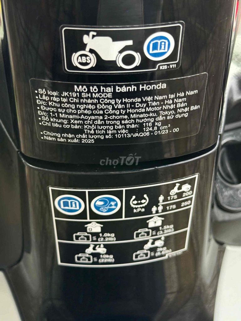 Honda SH Mode 2025 Xám xi măng 700 km. Mua bán Xe máy tại Thành phố Buôn Ma Thuột Đắk Lắk được đăng bởi Ngô quốc Việt  hình 5