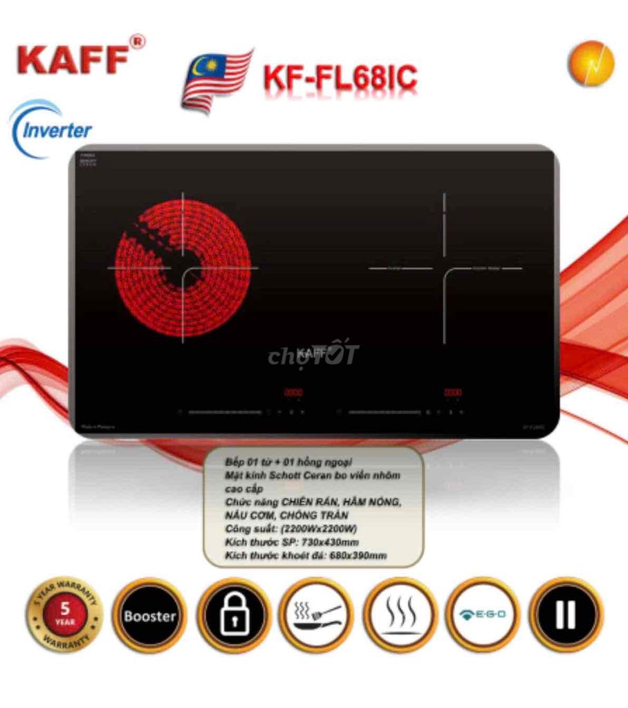 Bếp điện từ KAFF KF-FL68IC. Mua bán Bếp, lò, đồ điện nhà bếp tại Quận Hải Châu Đà Nẵng được đăng bởi Nội thất tủ bếp TST hình 1
